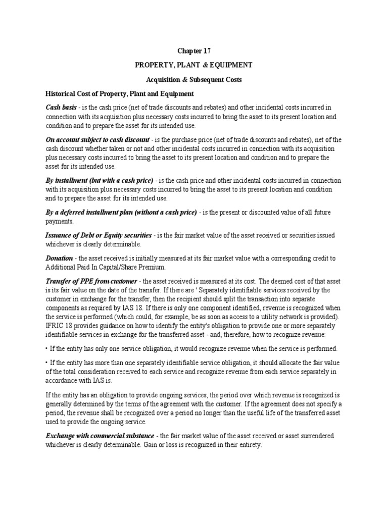 Chapter 17 - Assignment - Del Monte | PDF | Fair Value | Depreciation