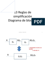 13 reglas simplificación diagramas bloques