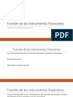 Función de Los Instrumentos Financieros