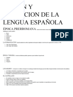 Origen y Evolucion de La Lengua Española