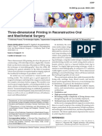 Three-Dimensional Printing in Reconstructive Oral and Maxillofacial Surgery