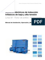 WEG Motor de Induccion Trifasico de Alta y Baja Tension Rotor de Anillos 11171348 Manual Espanol Dc