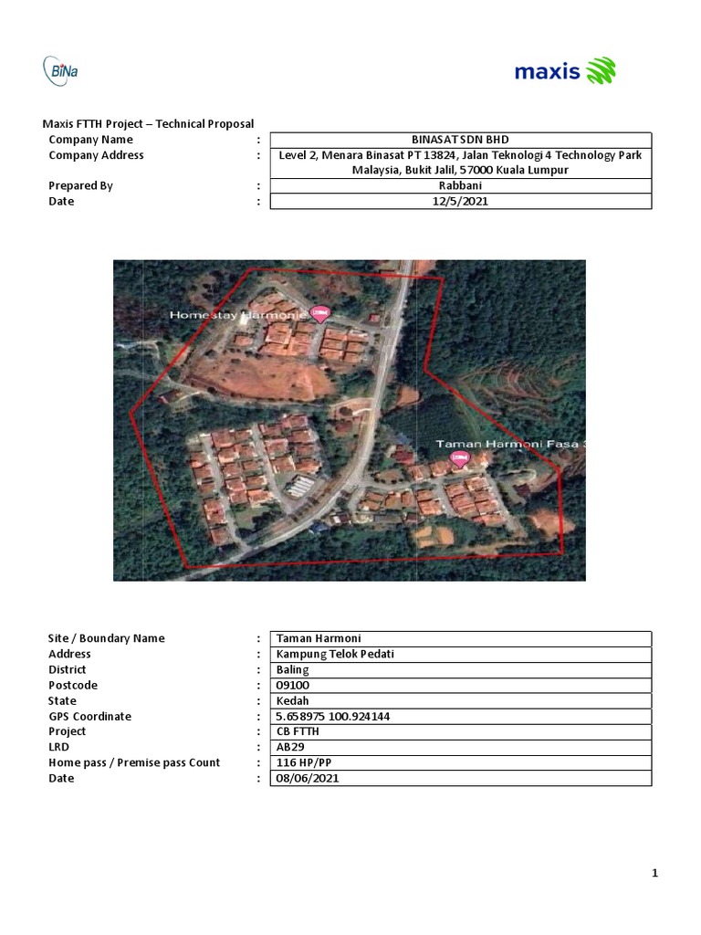 FTTH Technical Proposal for Maxis | PDF | Optical Fiber ...