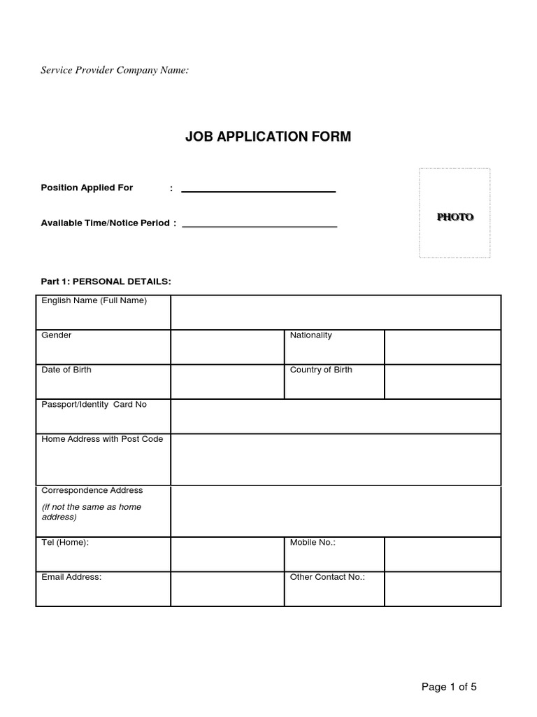 ARP Job Application Form - Malaysia (0022 | Download Free PDF | Information