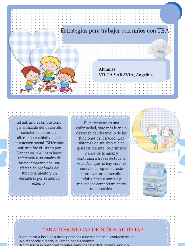 Estrategias para Niños con TEA en Aula | PDF | Espectro autista | Salón ...
