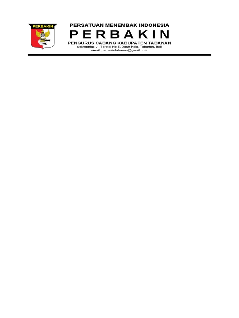 Kop Surat Perbakin | PDF