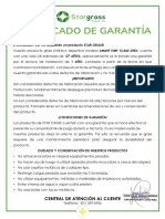 Certificado de Garantia Smart Turf 13000 Dtex