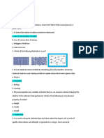 Quiz 1 Chemistry