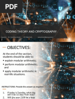 Chapter 6.1 Coding and Cryptography (Modular Arithmetic and Congruence)