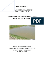 Proposal Permohonan Bibit Ikan Lele Pokdakan Karya Mandiri