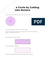 Area of A Circle by Cutting Into Sectors