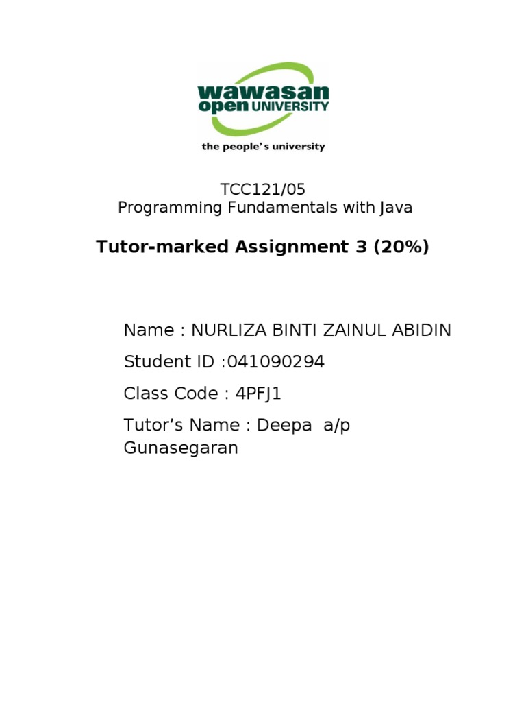 Java Programming Fundamentals Assignment | PDF | Computers