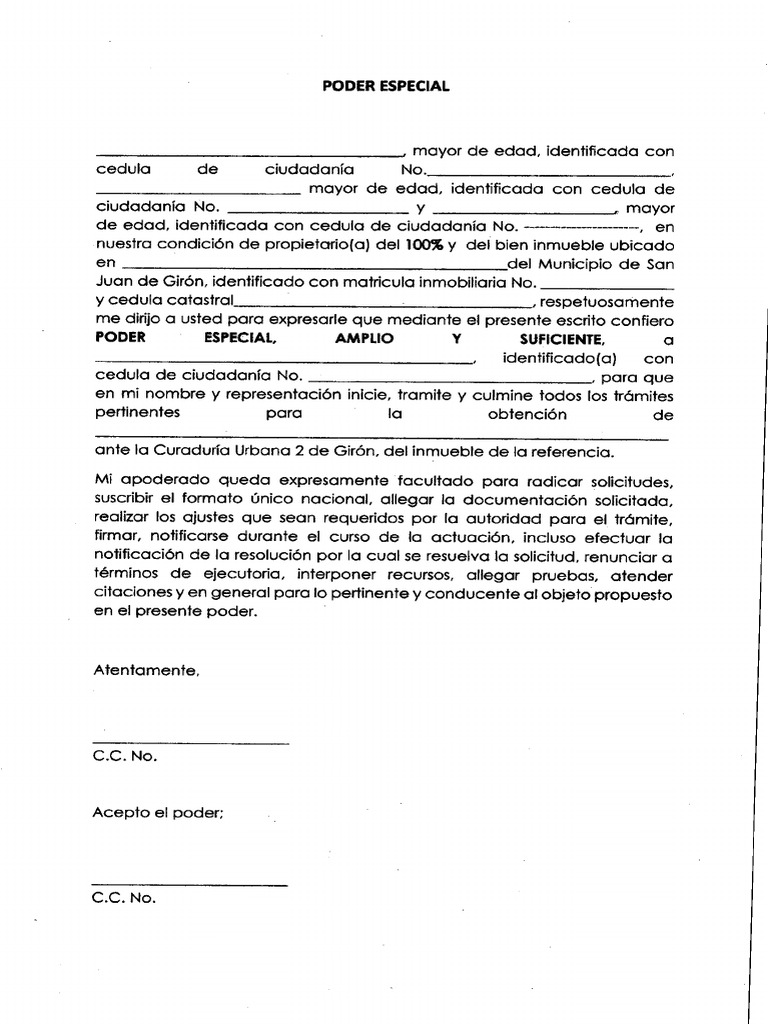 Formato de Poder | PDF
