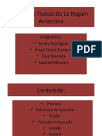 Comidas Típicas de La Región Amazonia