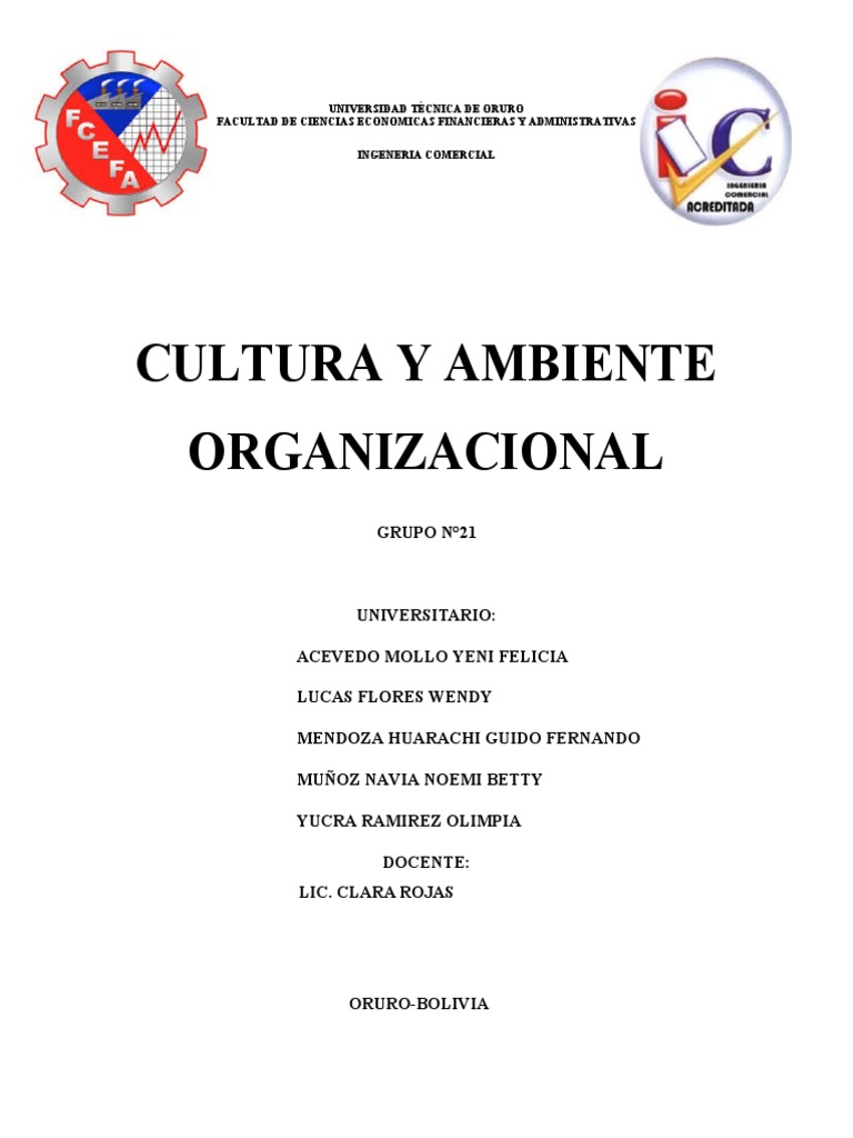Cultura Organizacional y su Impacto | PDF | Cultura organizacional ...