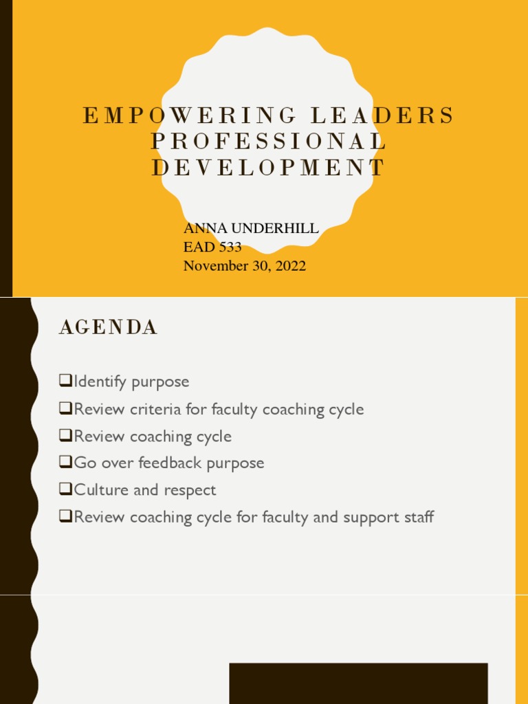 Empowering Leaders Professional Development PDF Goal Education Theory