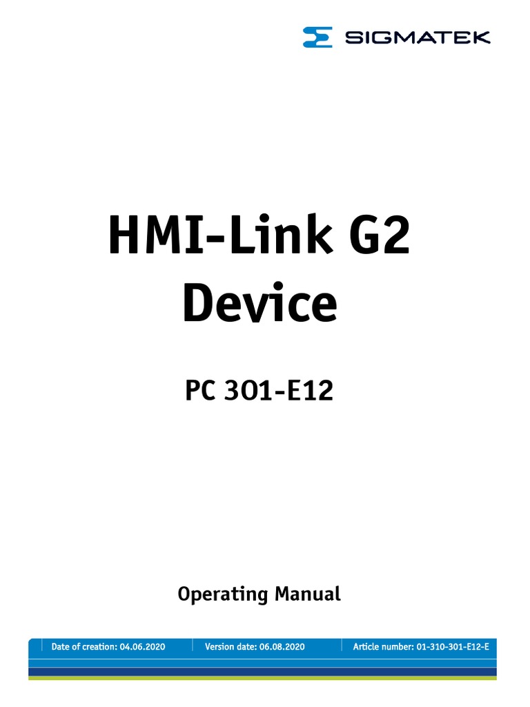 HMI Link G2 Device PC 301 E12 Eng PDF Electrical Connector
