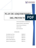 Plan de Adquisiciones Del Proyecto