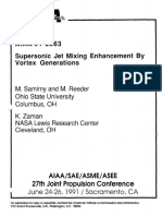 Supersonic Jet Mixing Enhancement Vortex Generations: 27th Joint Propulsion Conference