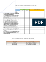 Pauta de Control Cumplimiento Plan Retorno