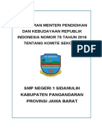 Peraturan Menteri Pendidikan Dan Kebudayaan Republik Indonesia Nomor 75 Tahun 2016