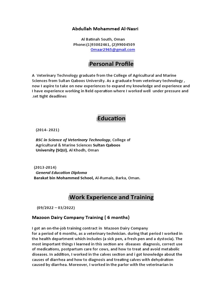A well rounded veterinary technician seeks new opportunities to expand
