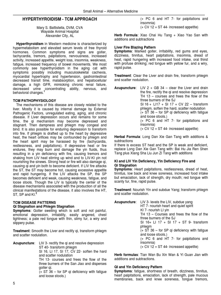 Hipertiroidismo PDF Traditional Chinese Medicine Hyperthyroidism