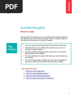 Suicidal Thoughts How To Cope