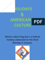 Holidays and American Culture