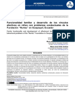 Funcionalidad Familiar y Desarrollo de Los Vínculos Afectivos en Niños Con Problemas Conductuales de La Fundación "Nurtac" en Guayaquil, Ecuador