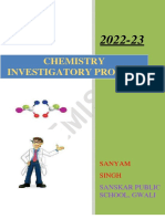 Sanyam Singh - Xii - Chemistry - Investigatory - Project