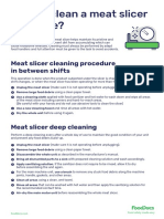 FoodDocs - Cleaning A Meat Slicer Poster
