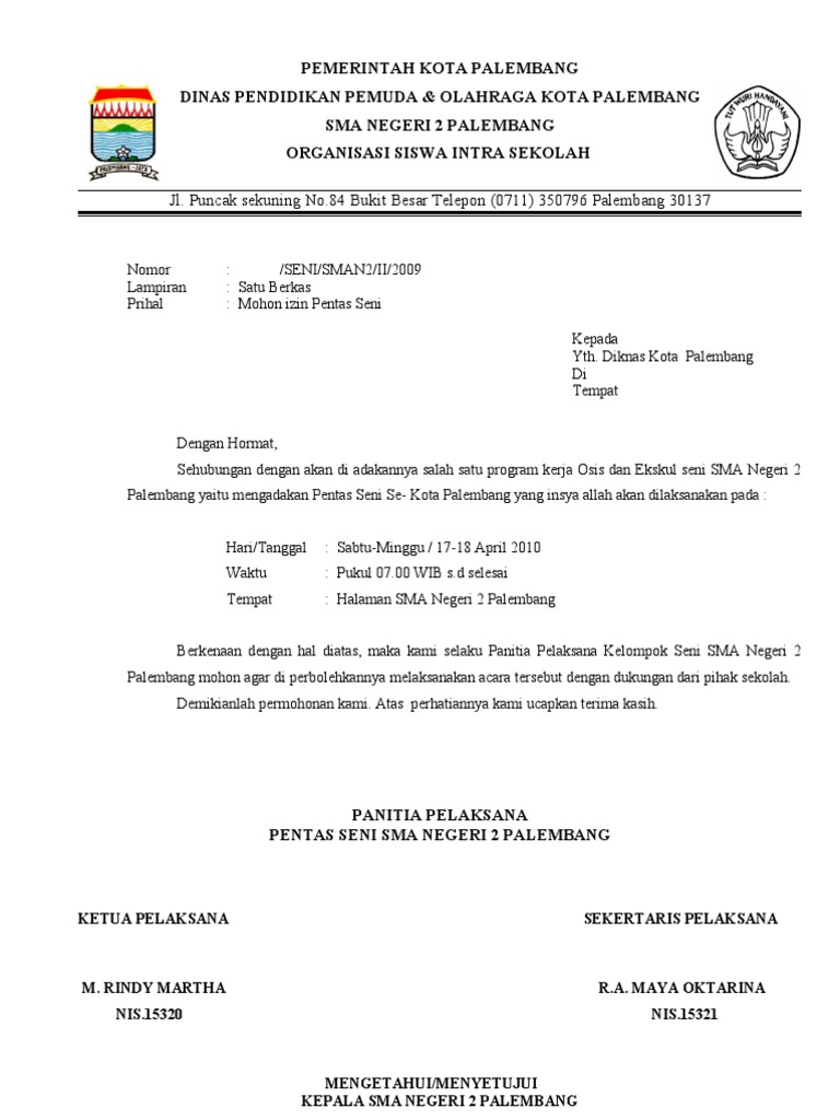 Proposal Pentas Seni