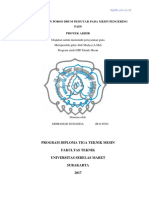 Perancangan Poros Drum Pemutar Pada Mesin Pengering Padi Proyek Akhir