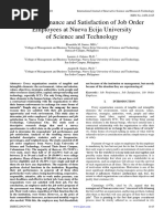 Job Performance and Satisfaction of Job Order Employees at Nueva Ecija University of Science and Technology