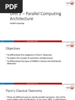 Parallel Computing Unit 2 - Parallel Computing Architecture