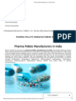 Pharma Pellets Manufacturers in India - Sainor