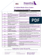 Common Vaillant Boiler Error Codes