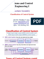 Week 1 - L1 (B) - Classification of Control System