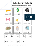 Printable Melengkapi Suku Kata