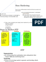 Mass Marketing: Matching Strategy