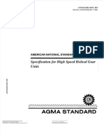 AGMA6011 I03 Specification For High Speed Helical Gear Units