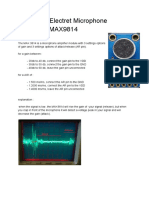 Use of The Electret Microphone Amplifier - MAX9814