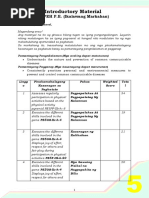 Introductory Material: MAPEH P.E. (Ikalawang Markahan)