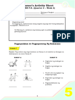 Learner's Activity Sheet: MAPEH P.E. (Quarter 2 - Week 2)