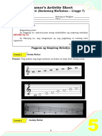Learner's Activity Sheet: MAPEH Music (Ikalawang Markahan - Linggo 7)