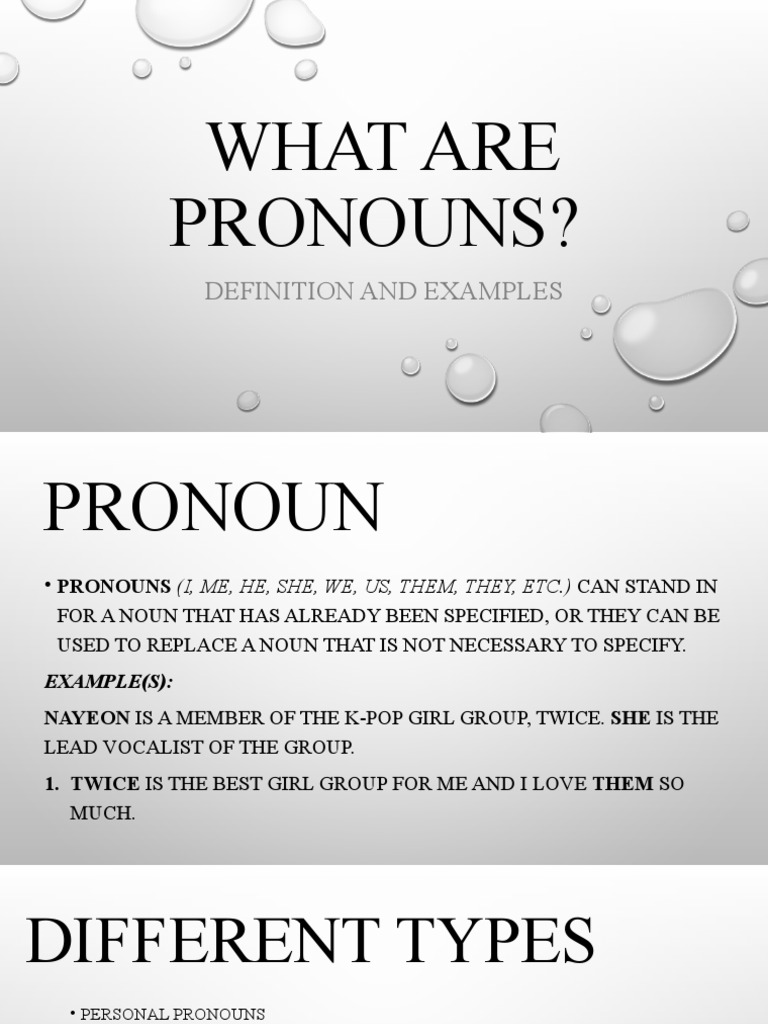 Pronouns | PDF