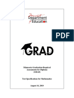 GRAD-Math TestSpecs 2010