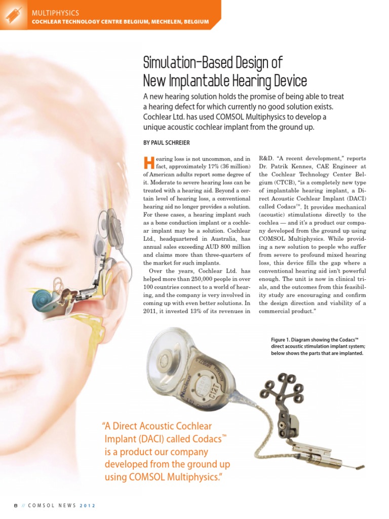 Simulation-Based Design of New Implantable Hearing Device | PDF ...