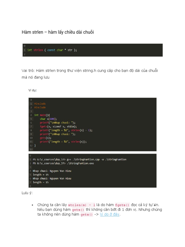 Funtion of String.h PDF
